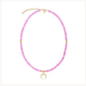 Claudia Navarro Jewelry Pink and Gold Moon Chocker Berries